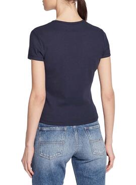 T-Shirt Tommy Jeans Essential Bleu Marine pour Femme