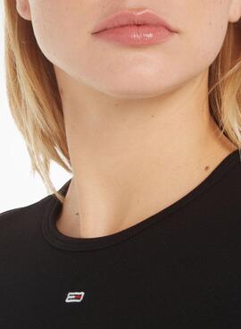 T-Shirt Tommy Jeans Essential Noire pour Femme