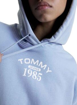 Sweat Tommy Jeans Relaxed Essential Bleu Femme