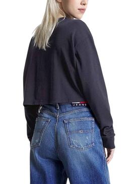 Sweat Tommy Jeans Archive Bleu Marine pour Femme