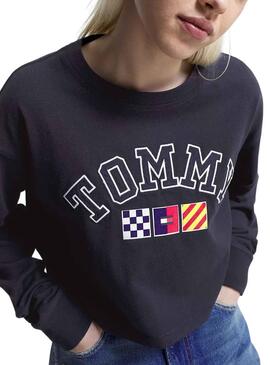 Sweat Tommy Jeans Archive Bleu Marine pour Femme