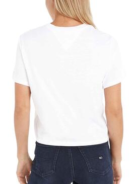 T-Shirt Tommy Jeans Essential Blanc pour Femme