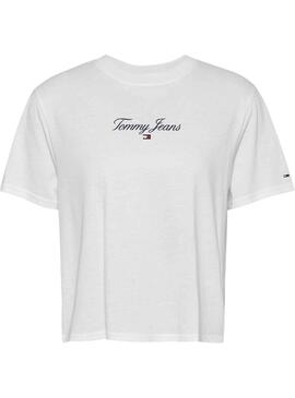 T-Shirt Tommy Jeans Essential Blanc pour Femme