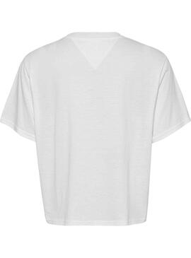 T-Shirt Tommy Jeans Essential Blanc pour Femme