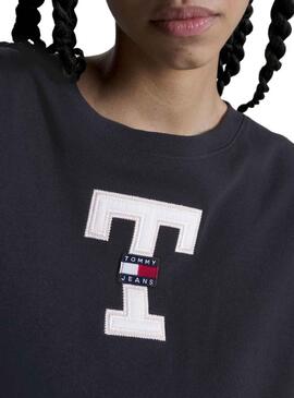 T-Shirt Tommy Jeans Modern Préparation Noire pour Femme