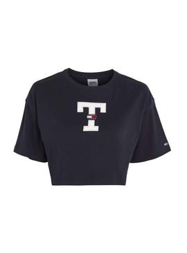 T-Shirt Tommy Jeans Modern Préparation Noire pour Femme