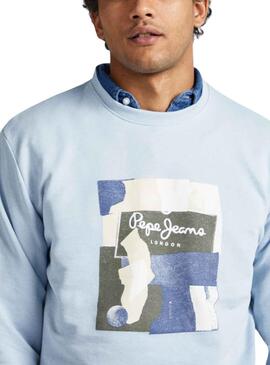 Sweat Pepe Jeans Vieille Femme Crew Bleu pour Homme