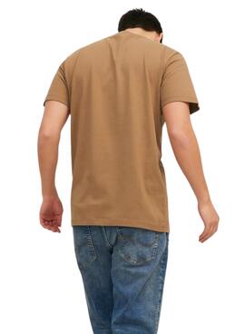 T-Shirt Jack & Jones Brun pour Homme
