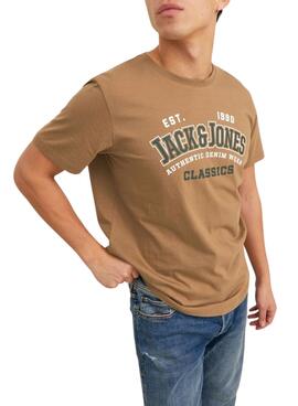 T-Shirt Jack & Jones Brun pour Homme