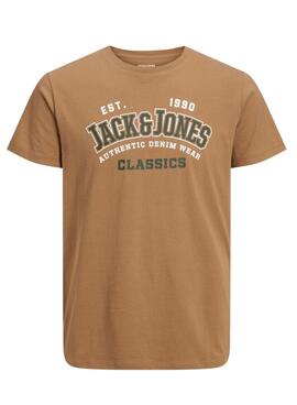 T-Shirt Jack & Jones Brun pour Homme