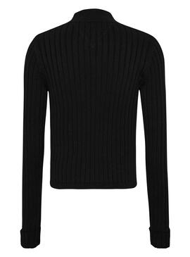 Pull Tommy Jeans Boxy Perkins Noire Femme