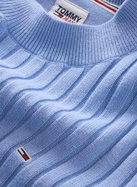Pull Tommy Jeans Boxy Perkins Bleu pour Femme