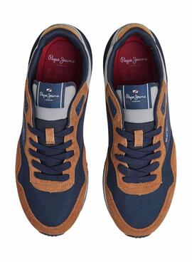 Baskets Pepe Jeans London Forest Bleu Marine Homme