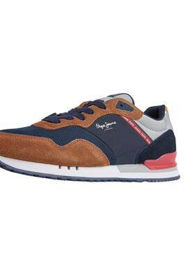 Baskets Pepe Jeans London Forest Bleu Marine Homme