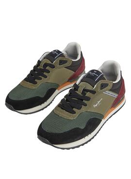 Baskets Pepe Jeans London Forest Vert Homme