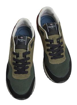 Baskets Pepe Jeans London Forest Vert Homme