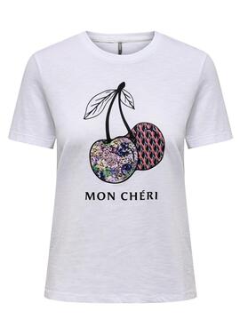 T-Shirt Only Philine Blanc Mon Chéri pour Femme