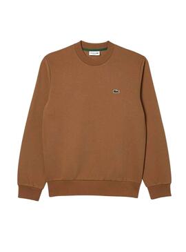 Sweat Lacoste Atemporal  Brun pour Homme