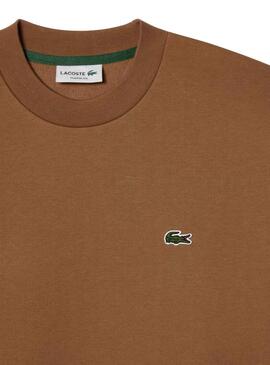 Sweat Lacoste Atemporal  Brun pour Homme