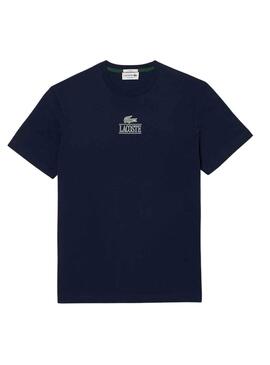 T-Shirt Lacoste Effet 3D Bleu Marine Homme Femme