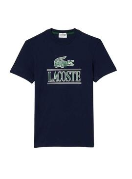 T-Shirt Lacoste taille grand Bleu Marine Homme Femme