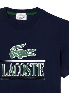 T-Shirt Lacoste taille grand Bleu Marine Homme Femme