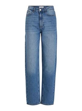 Pantalon Jeans Vila Vikelly sait Bleu pour Femme