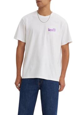T-Shirt Levis Relaxed Fit Marque Blanc Homme