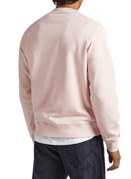 Sweat Pepe Jeans Meier Rose pour Homme