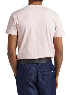 T-Shirt Pepe Jeans Loup Rose pour Homme