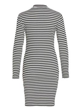 Robe Vila Vithessa High Cou Noire pour Femme