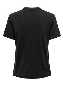 T-Shirt Only Lucy Reg Noire pour Femme