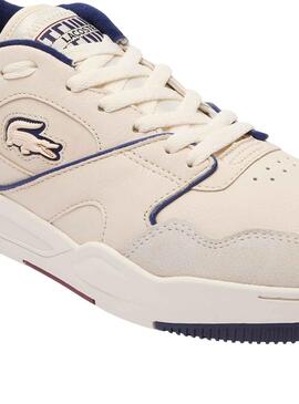 Chaussures Lacoste Lineshot Beige Marine Homme