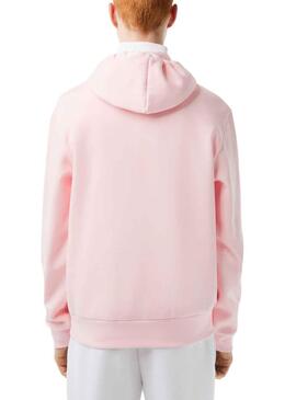 Sweat Lacoste Jogger Capuche Rose pour Homme