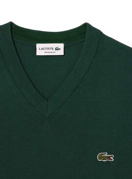 Pull Lacoste Tricot Écologique Vert pour Homme