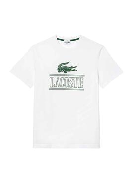 T-Shirt Lacoste Runs Large Blanc Homme et Femme