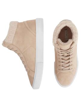 Baskets Tommy Hilfiger Vulc Daim Beige Femme