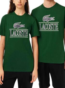 T-Shirt Lacoste Runs Large Vert Homme Femme