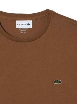 T-Shirt Lacoste Prima Premium Brun pour Homme