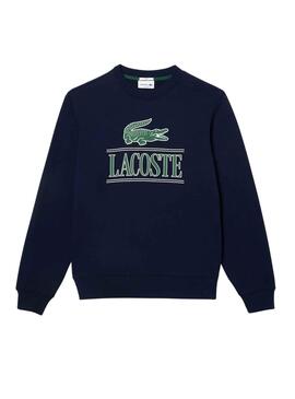 Sweat Lacoste Bandera 3D Bleu Marine Homme Femme