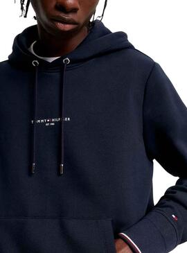 Sweat Tommy Hilfiger Tipped Hoody Bleu Marine Homme