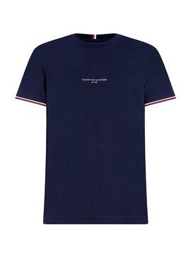 T-Shirt Tommy Hilfiger Tipped Bleu Marine pour Homme