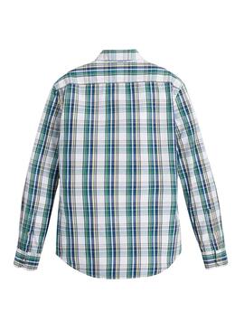 Chemise Levis Battery Cadres Vert pour Homme