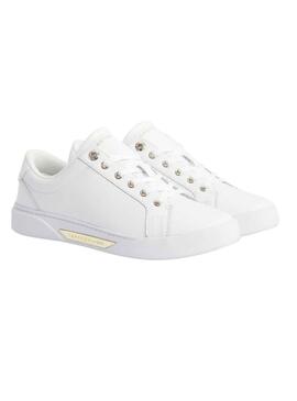Baskets Tommy Jeans Golden Blanc pour Femme