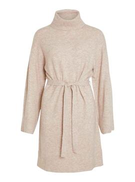 Robe Vila Vivimalina Long Beige pour Femme