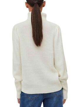 Pull Vila Vilou Vilou New Rollneck Blanc Femme