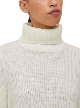Pull Vila Vilou Vilou New Rollneck Blanc Femme