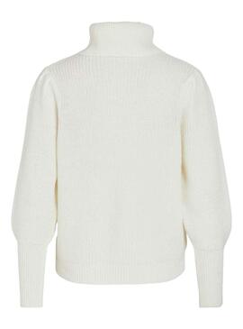 Pull Vila Vilou Vilou New Rollneck Blanc Femme
