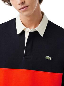 Polo Lacoste Rugby Bleu Marine pour Homme