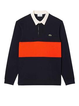 Polo Lacoste Rugby Bleu Marine pour Homme
